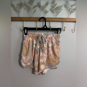 Wild Fable. Terry Cloth Shorts Retro Floral.